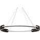 Ilios 4 Light 39 inch Black Pendant Ceiling Light