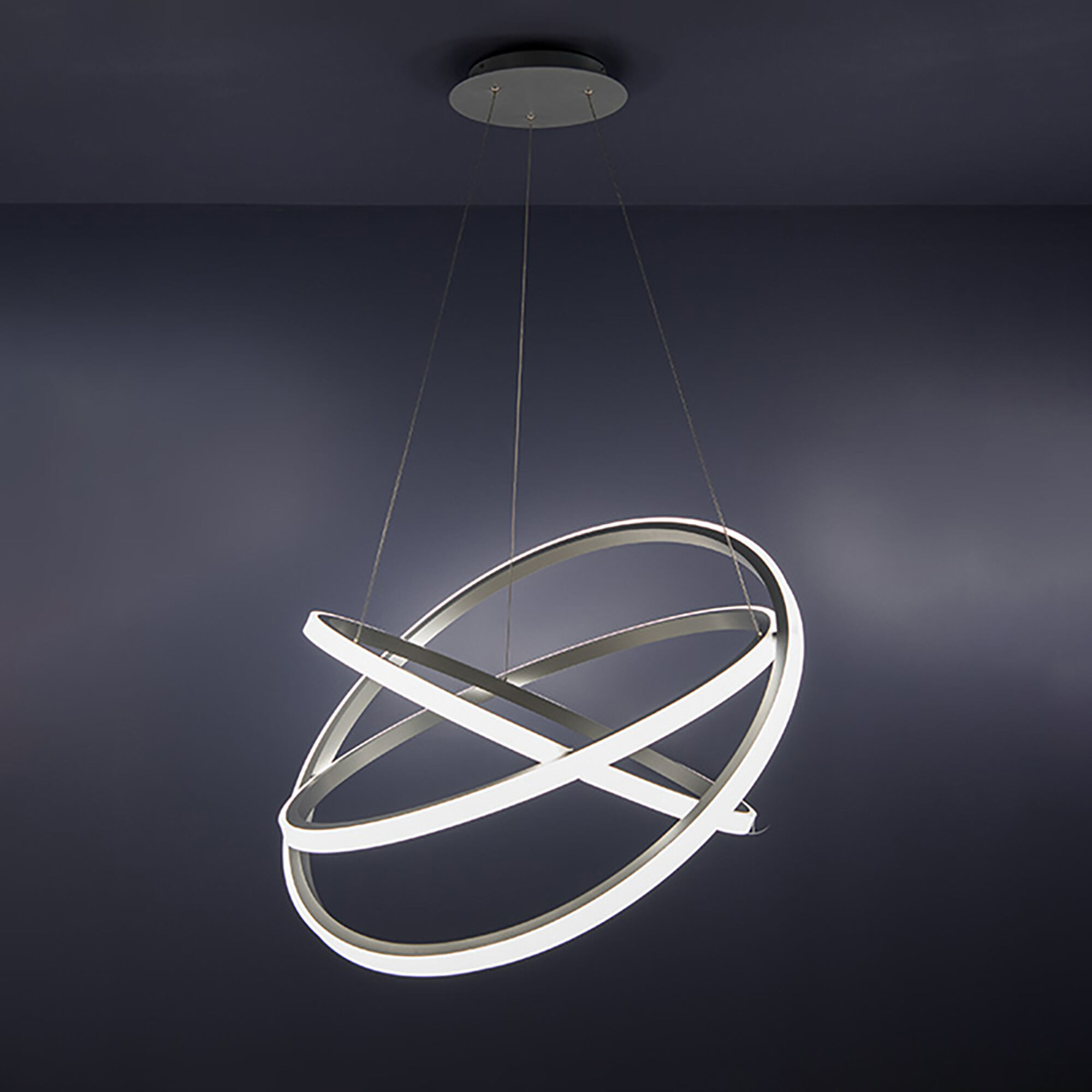 Veloce LED 26 inch Titanium Chandelier Ceiling Light in 26in.