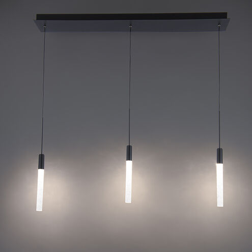 Magic LED 6 inch Black Multi-Light Pendant Ceiling Light in 3, Linear