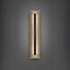 Bell Tower LED 28 inch Beige Travertine and Black Outdoor Wall Light