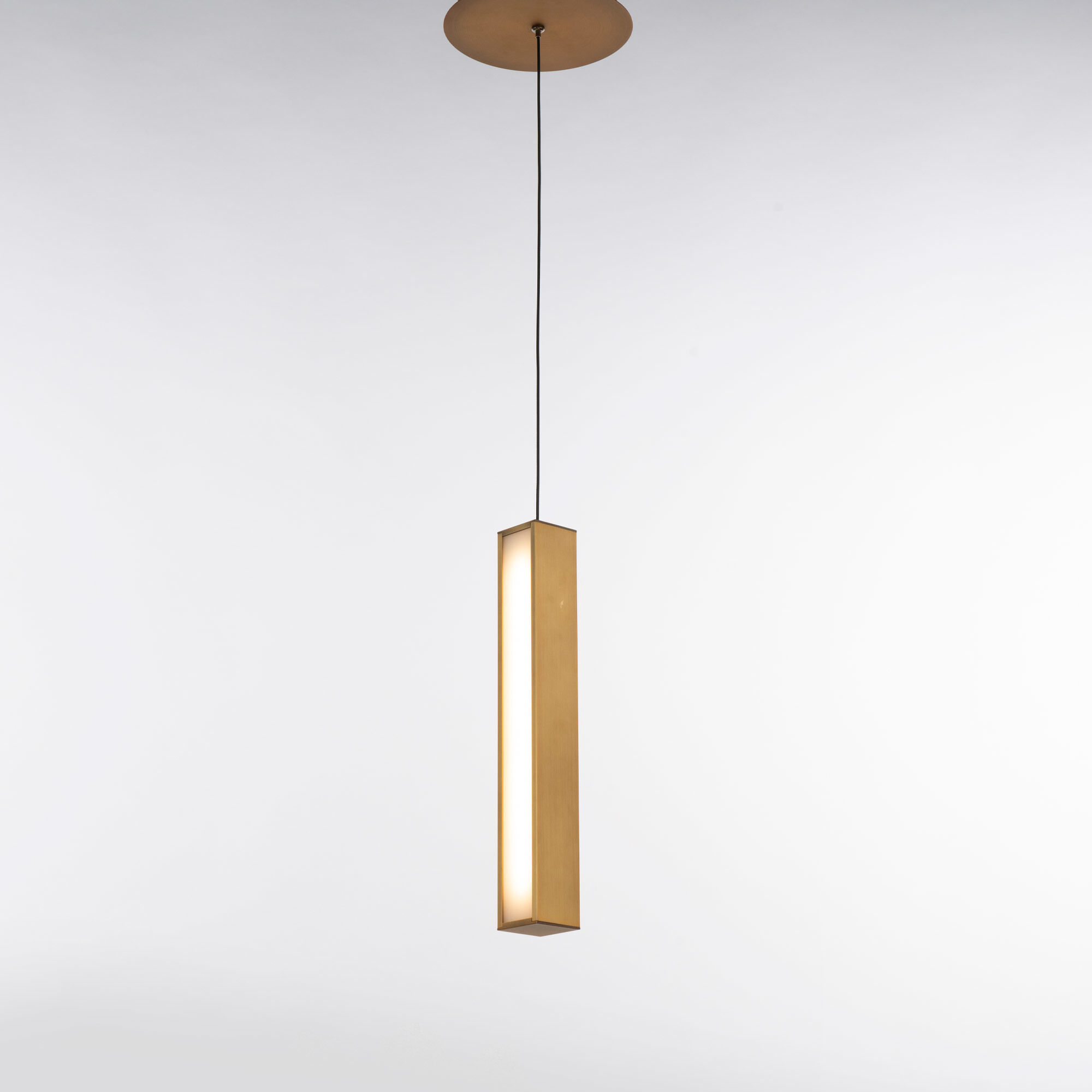 Chaos LED 7.13 inch Aged Brass Pendant Ceiling Light in 14in.