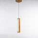 Chaos LED 7.13 inch Aged Brass Pendant Ceiling Light in 14in.