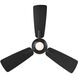 Mykonos 3 52 inch Matte Black Downrod Ceiling Fan in 3000K
