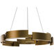 Keefe LED 31.5 inch Aged Brass Pendant Ceiling Light