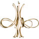 Fleur De Lis LED 56 inch Aged Brass Indoor Hanging Lighting Ceiling Light