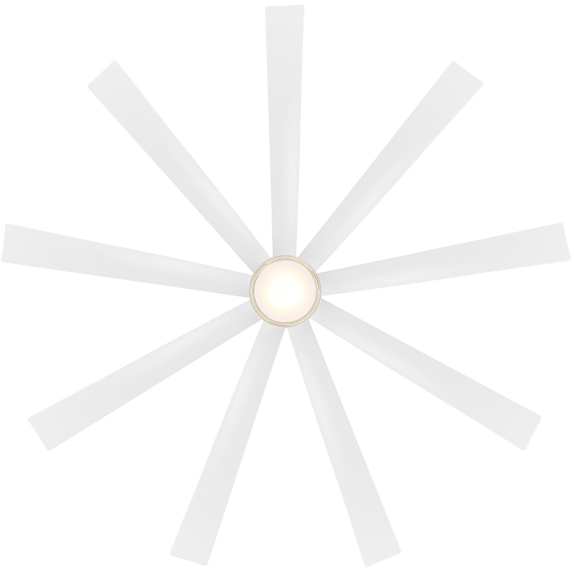 Wynd XL 72 inch Matte White Downrod Ceiling Fan in 3500K