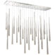 Cascade LED 12 inch Polished Nickel Multi-Light Pendant Ceiling Light in 23, Linear, 28in.