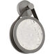 Clare LED 3.75 inch Black Leather and Antique Nickel ADA Wall Sconce Wall Light