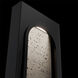 Cadey LED 24 inch Basalt Stone and Black Outdoor Wall Light