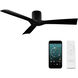 Aviator 54 inch Matte Black Flush Mount Ceiling Fan