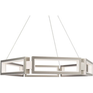 Mies 6 Light 36 inch Brushed Nickel Chandelier Ceiling Light