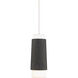 Chauncey LED 5.13 inch Basalt Stone and Black Mini-Pendant Ceiling Light in 3000K, Bassalt Stone and Black