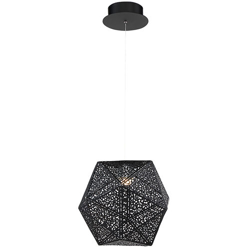 Riddle LED 12 inch Black Pendant Ceiling Light in 12in.