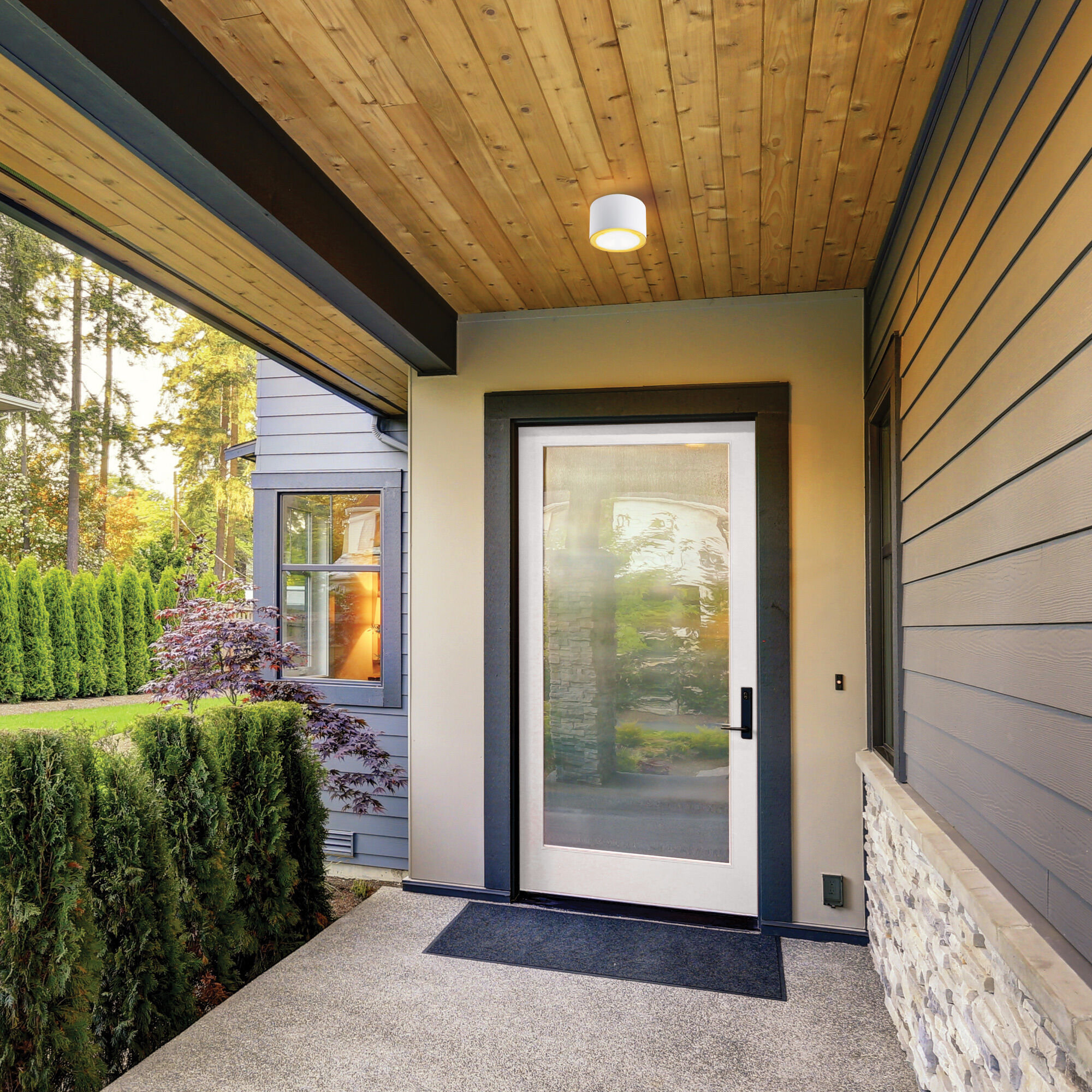 Vessel LED 5.5 inch White Flush Mount Ceiling Light in 4000K