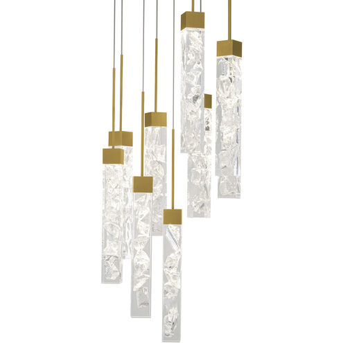 Minx 9 Light 17 inch Aged Brass Multi-Light Pendant Ceiling Light