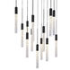 Magic 13 Light 20 inch Black Multi-Light Pendant Ceiling Light