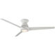 Tip Top 52 inch Matte White Flush Mount Ceiling Fan in 3000K, Smart Ceiling Fan
