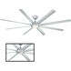 Hydra 96 inch Titanium Downrod Ceiling Fan in 3000K, Smart Ceiling Fan