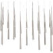 Cascade LED 12 inch Polished Nickel Multi-Light Pendant Ceiling Light in 23, Linear, 37in.