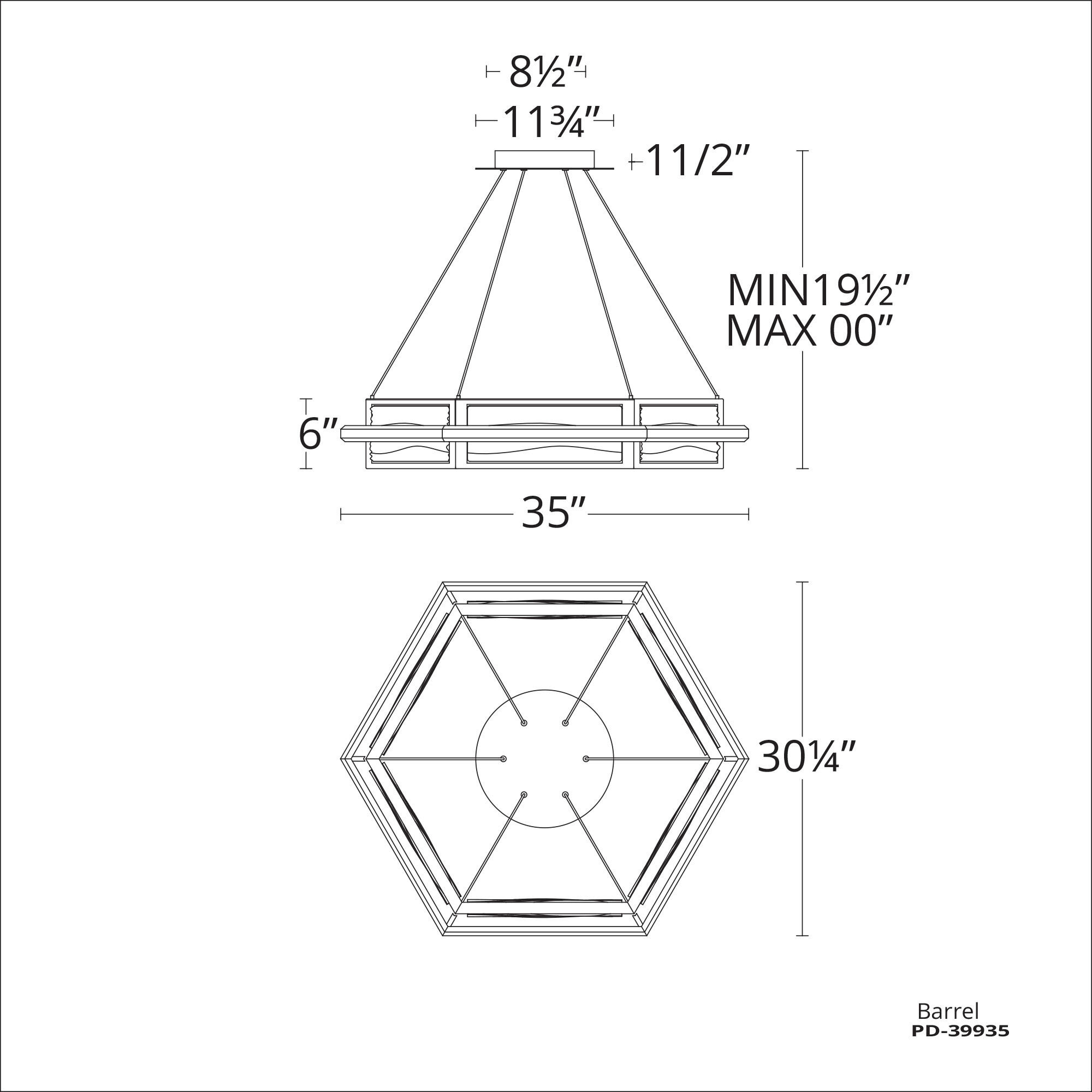Atlantis LED 30.25 inch Antique Nickel Chandelier Ceiling Light in 35in.