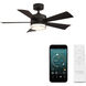 Wynd 42 inch Matte Black Downrod Ceiling Fan in 2700K