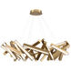 Chaos LED 61 inch Aged Brass Chandelier Ceiling Light in 61in., 31