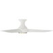 Corona 52 inch Brushed Nickel and Matte White with Matte White Blades Flush Mount Ceiling Fan in 2700K, Brushed Nickel Matte White
