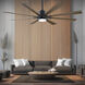 Size Matters 65 inch Matte Black Distressed Koa with Distressed Koa Blades Ceiling Fan