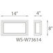 Framed LED 8 inch Bronze Outdoor Wall Light in 14in.