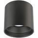 Squat 1 Light 5 inch Black Outdoor Flush Mount