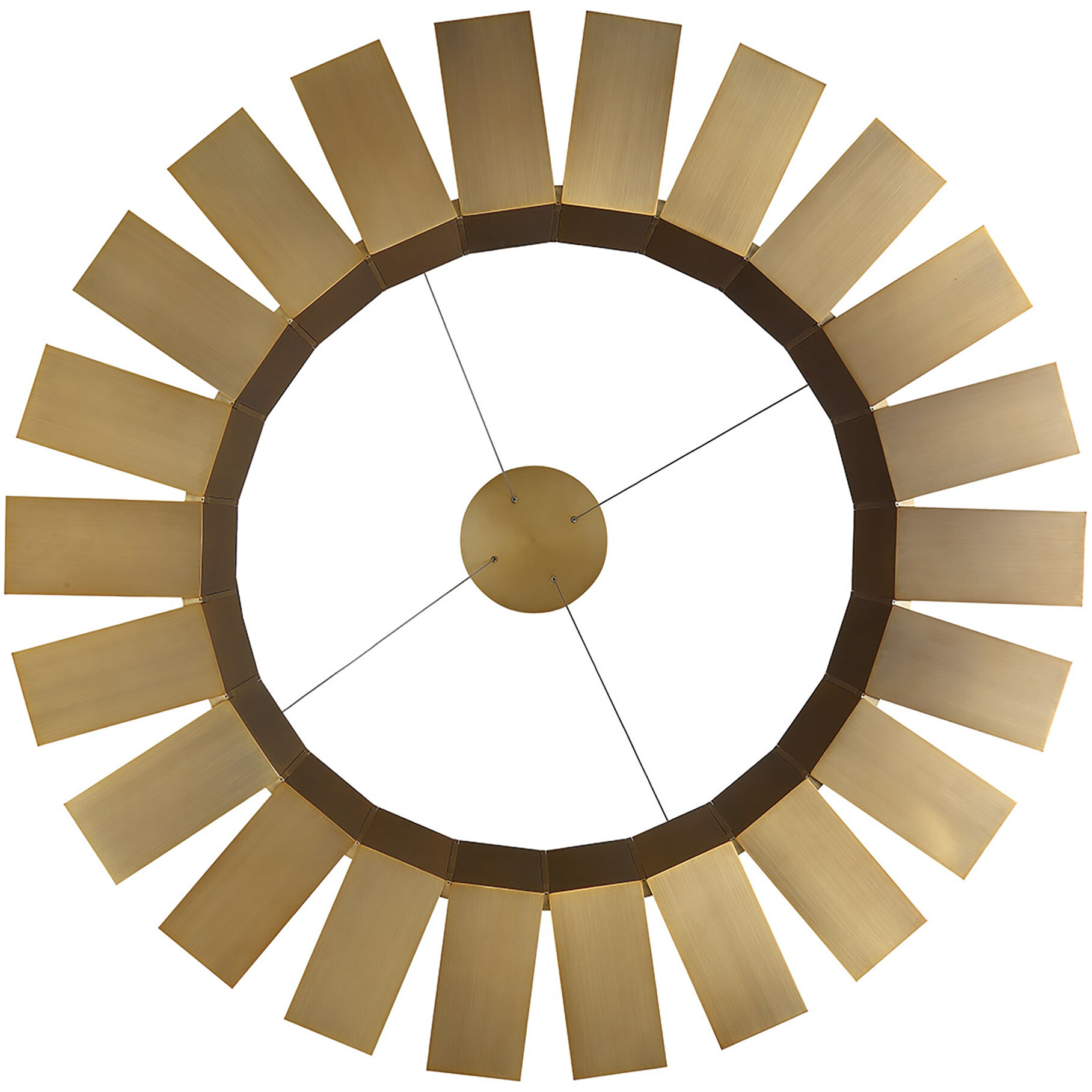 Chronos LED 50 inch Aged Brass Chandelier Ceiling Light in 50in.