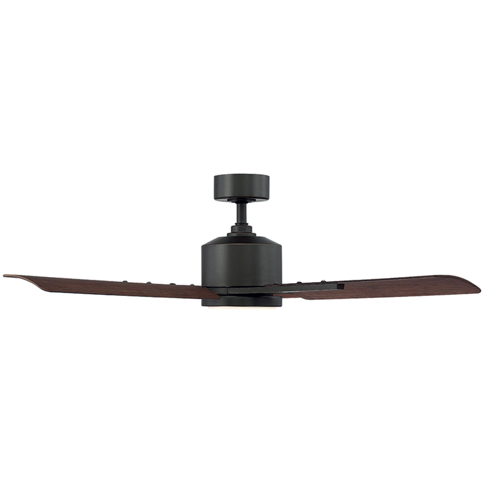 Cervantes 56 inch Oil Rubbed Bronze Dark Walnut with Dark Walnut Blades Downrod Ceiling Fan in 3000K, Smart Ceiling Fan