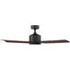 Cervantes 56 inch Oil Rubbed Bronze Dark Walnut with Dark Walnut Blades Downrod Ceiling Fan in 3000K, Smart Ceiling Fan