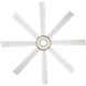Aura 72 inch Brushed Nickel and Matte White with Matte White Blades Downrod Ceiling Fan in Brushed Nickel Matte White