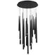Cascade LED 26 inch Black Multi-Light Pendant Ceiling Light in 21, Round, 37in.