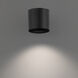 Squat 1 Light 5 inch Black Outdoor Flush Mount in 3500K