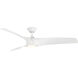 Zephyr 52 inch Matte White Downrod Ceiling Fan, Smart Ceiling Fan