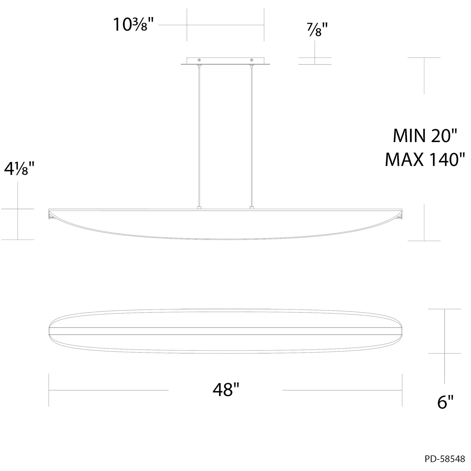 Kiefer LED 6 inch Black and Dark Walnut Indoor Hanging Lighting Ceiling Light