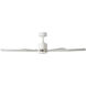 Aura 60 inch Brushed Nickel and Matte White with Matte White Blades Downrod Ceiling Fan in Brushed Nickel Matte White