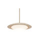 Saturno LED 19.75 inch Beige Travertine and Aged Brass Pendant Ceiling Light