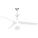 Roboto 52 inch Matte White Downrod Ceiling Fan, Smart Ceiling Fan