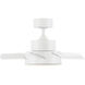 Vox 26 inch Matte White Downrod Ceiling Fan in 3500K