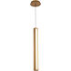 Chaos LED 7.13 inch Aged Brass Pendant Ceiling Light in 20in.