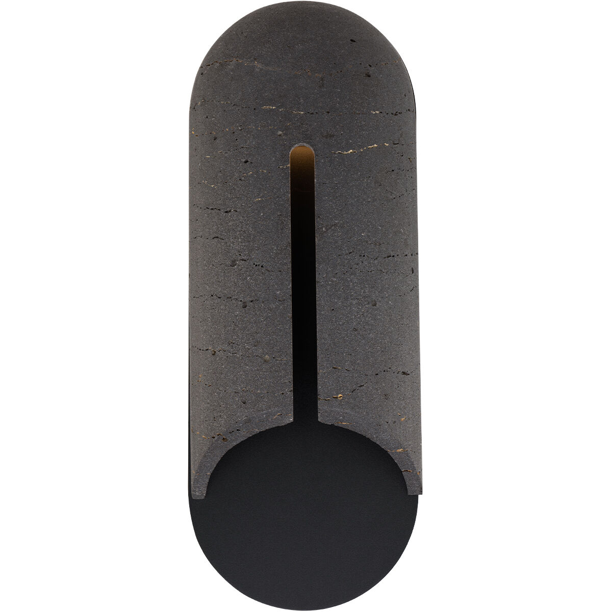 Clog LED 22 inch Bassalt Stone and Black Outdoor Wall Lighting in 4000K