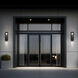 Cadey LED 19.25 inch Basalt Stone and Black Outdoor Wall Light