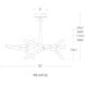 Kryptonite LED 32 inch Black Chandelier Ceiling Light in 32in.