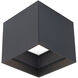 Kube 1 Light 5 inch Black Outdoor Flush Mount