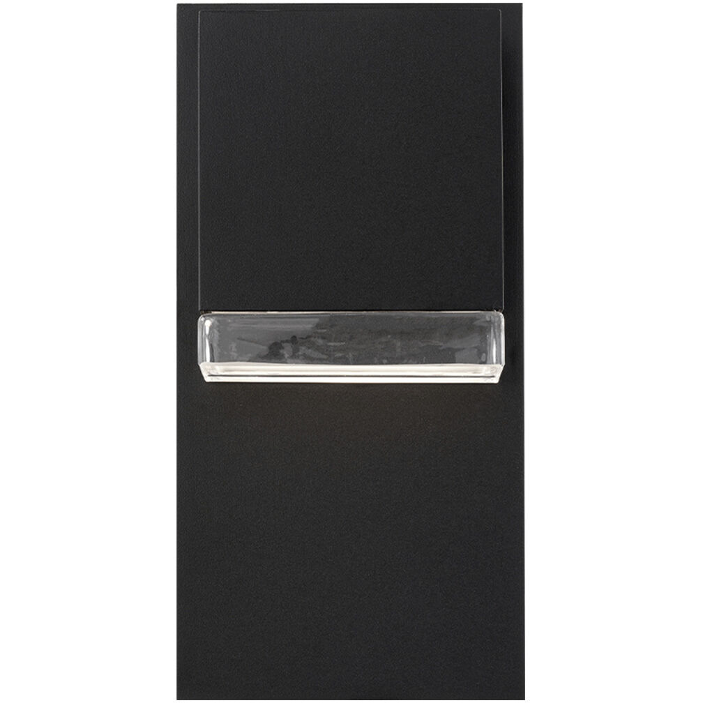 Draped 1 Light 12 inch Black Outdoor Wall Light in 3500K