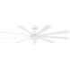 Wynd XL 72 inch Matte White Downrod Ceiling Fan in 3500K