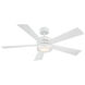 Wynd 52 inch Matte White Downrod Ceiling Fan in 3000K, Smart Ceiling Fan